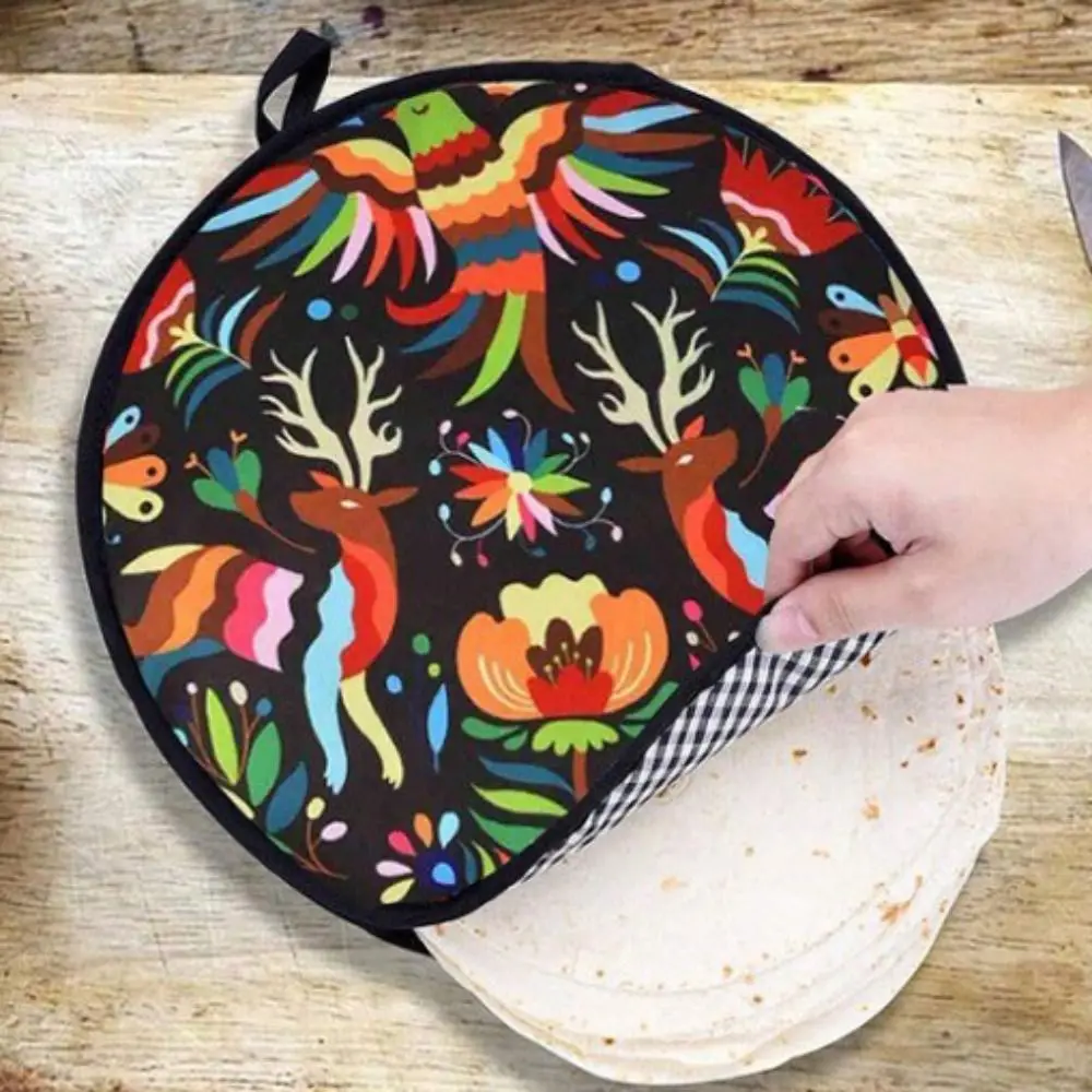 Tortilla Warmer Cloth - Herbruikbare Burrito Doek Tas Rond met