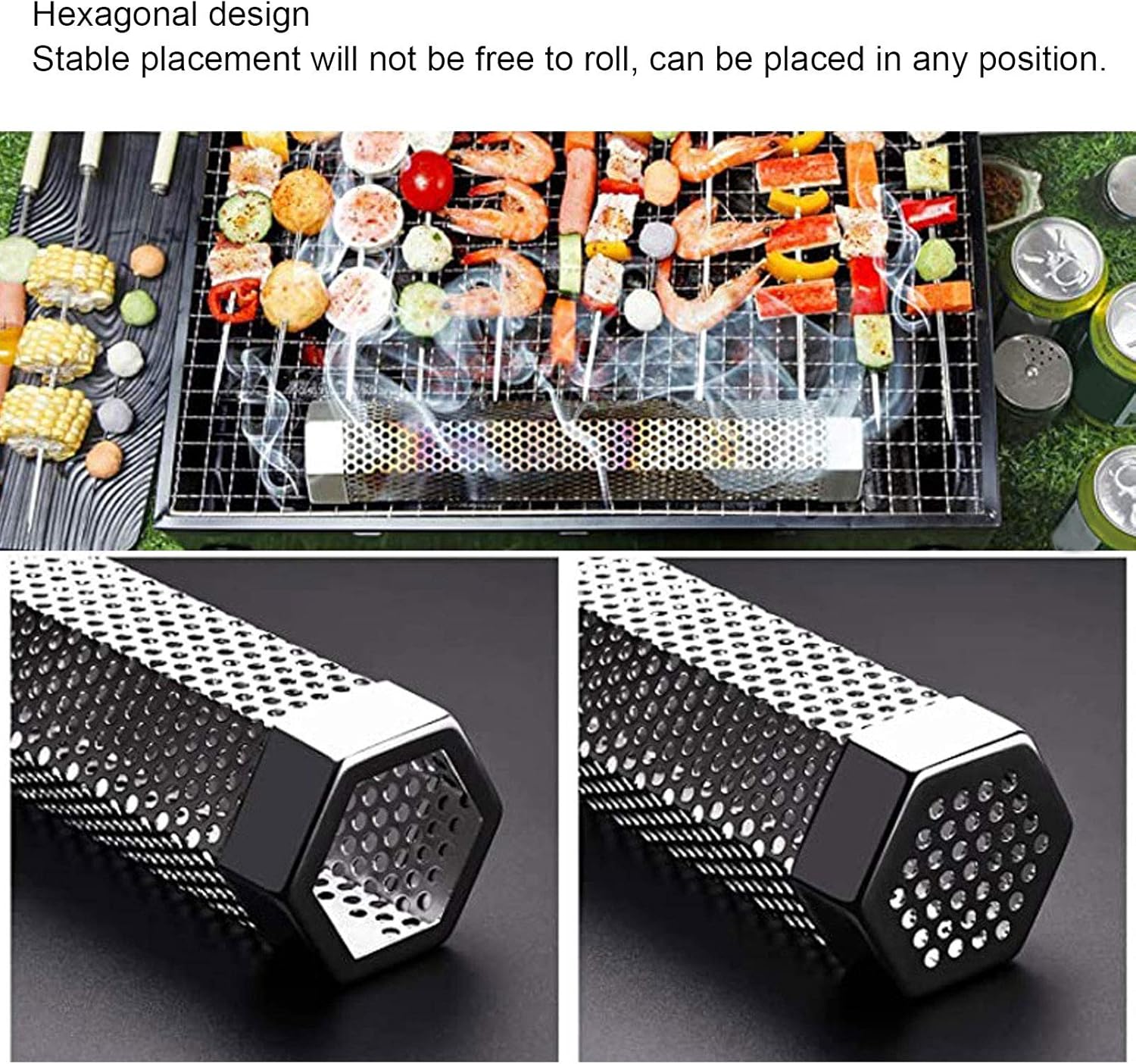 Smoker Box Wood Chip - 6/12 Inch RVS BBQ Roker Buis