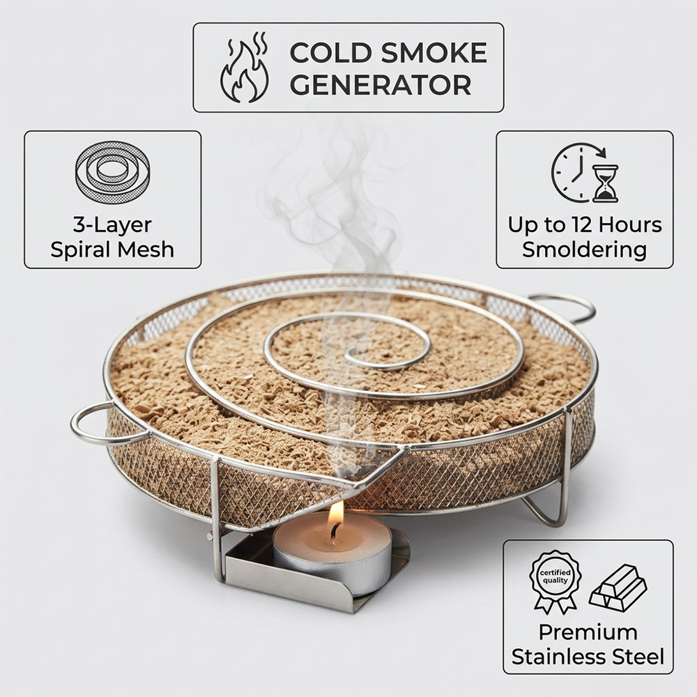 Ronde RVS Rookbak, Buiten Jach - Smoker Box Wood Chip recensie en prijs