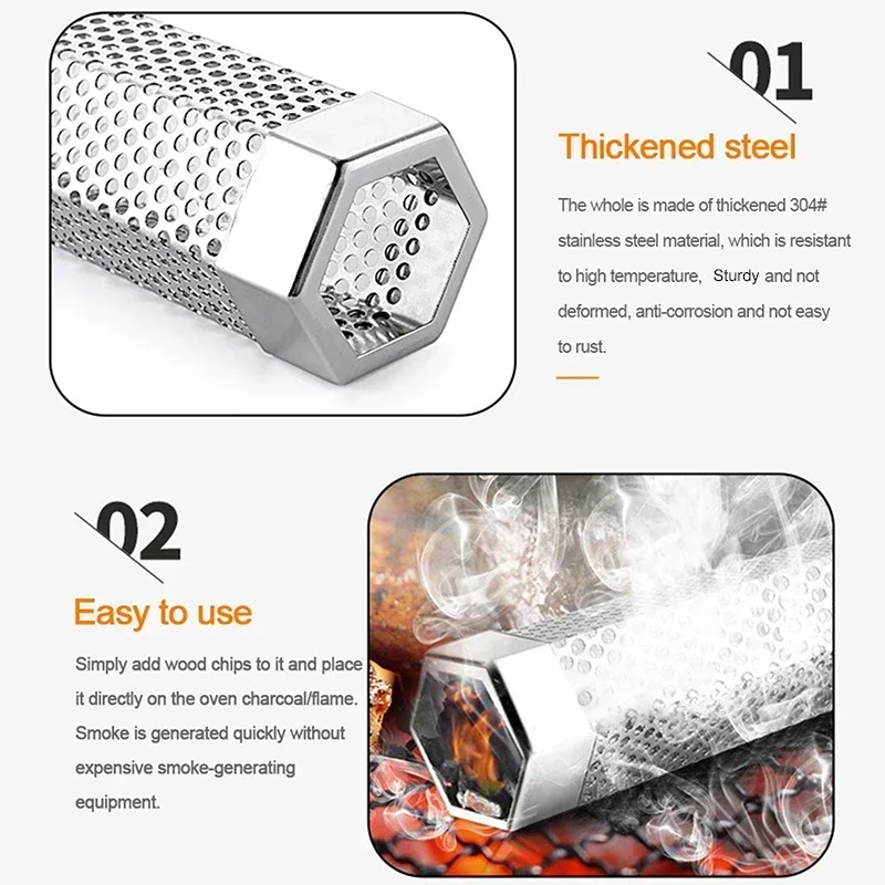 6/12 Inch RVS BBQ Roker Buis G - Smoker Box Wood Chip recensie en prijs
