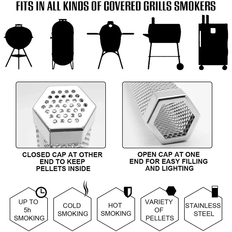 6/12 Inch RVS BBQ Roker Buis G - Smoker Box Wood Chip recensie en prijs