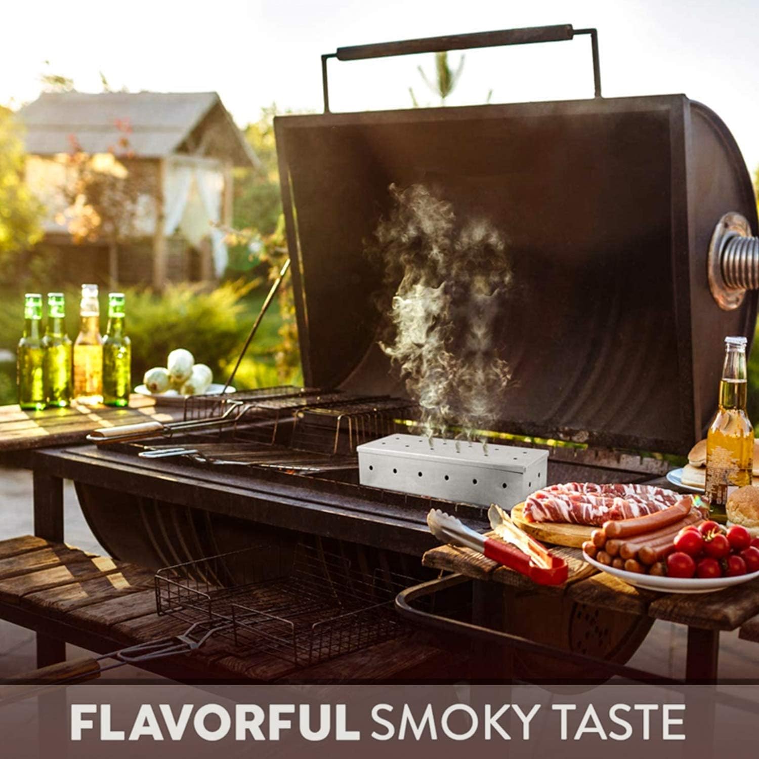 Rookbox van roestvrij staal vo - Smoker Box Wood Chip recensie en prijs